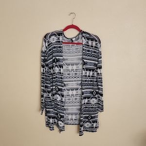 H&M navy blue aztec cardigan